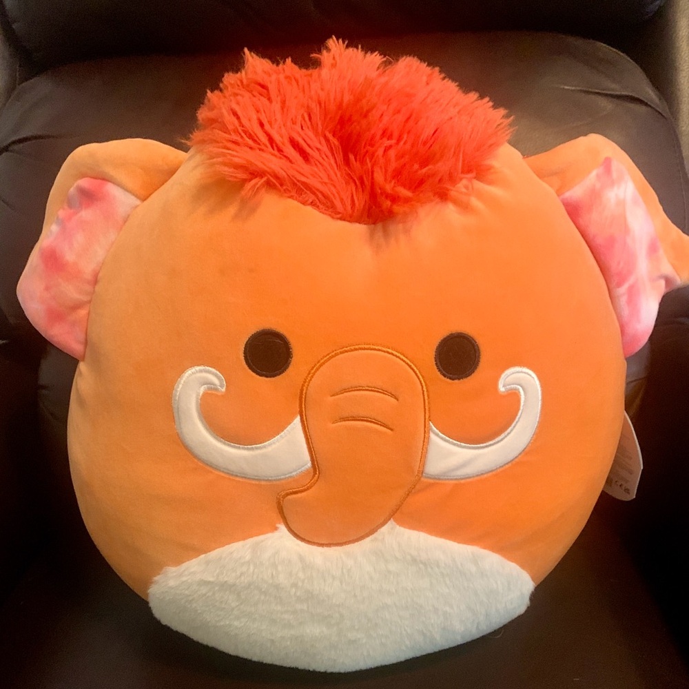 NWT Squishmallows 16-Inch Orange Wolly Mammoth Wilbie Plush